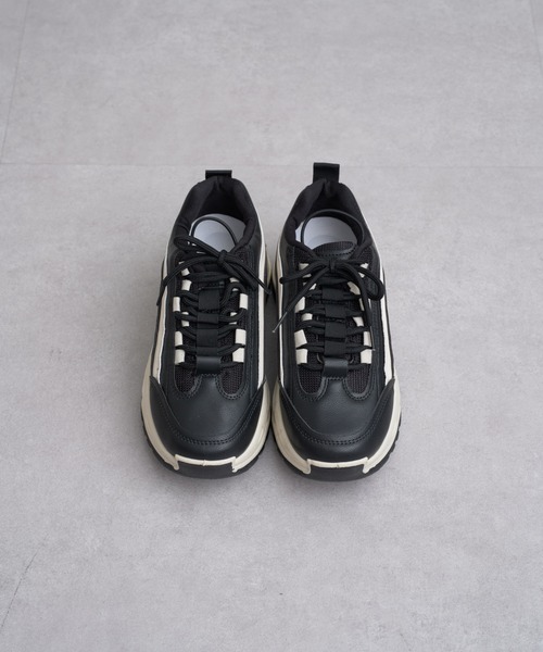 CIAOPANIC(チャオパニック)の「配色厚底スニーカー(スニーカー・レディース・ホワイト/ブラック・36/37/38/39)」の10枚目の写真