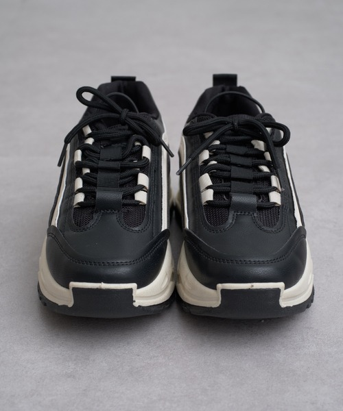 CIAOPANIC(チャオパニック)の「配色厚底スニーカー(スニーカー・レディース・ホワイト/ブラック・36/37/38/39)」の9枚目の写真