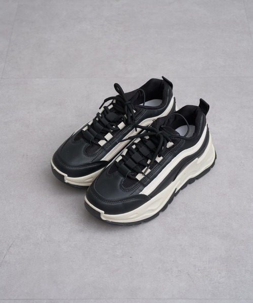 CIAOPANIC(チャオパニック)の「配色厚底スニーカー(スニーカー・レディース・ホワイト/ブラック・36/37/38/39)」の8枚目の写真