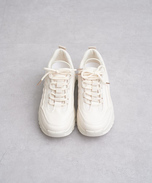 CIAOPANIC(チャオパニック)の「配色厚底スニーカー(スニーカー・レディース・ホワイト/ブラック・36/37/38/39)」の5枚目の写真