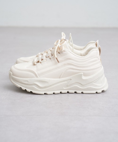 CIAOPANIC(チャオパニック)の「配色厚底スニーカー(スニーカー・レディース・ホワイト/ブラック・36/37/38/39)」の6枚目の写真