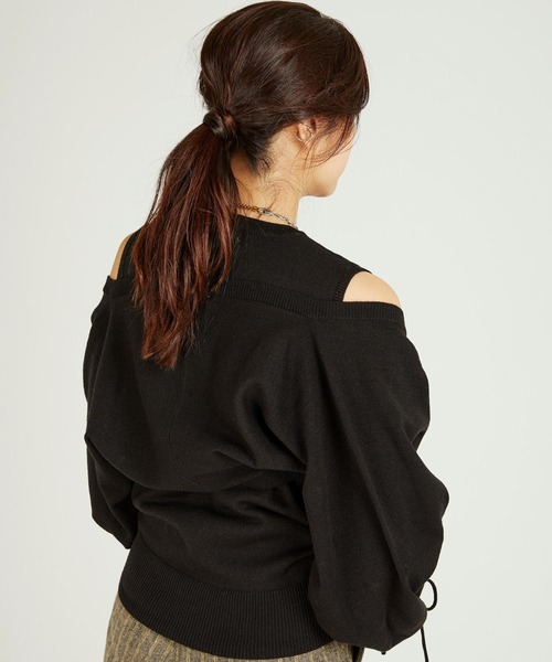 CIEL'AIR（シエルエアー）の「Knit No Sleeve&Bolero Twin Set（Tシャツ/カットソー・レディース・ブラック/キャメル・FREE）」の15枚目の写真