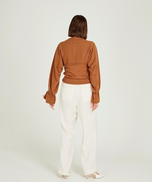 CIEL'AIR（シエルエアー）の「Knit No Sleeve&Bolero Twin Set（Tシャツ/カットソー・レディース・ブラック/キャメル・FREE）」の9枚目の写真