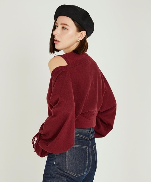 CIEL'AIR（シエルエアー）の「Knit No Sleeve&Bolero Twin Set（Tシャツ/カットソー・レディース・ブラック/キャメル・FREE）」の12枚目の写真