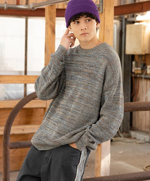 niko and...(ニコアンド)の「ヨツモククルーニットプルオーバー(ニット/セーター・メンズ・グリーン/ネイビー/アイボリー・MEDIUM/LARGE)」の17枚目の写真