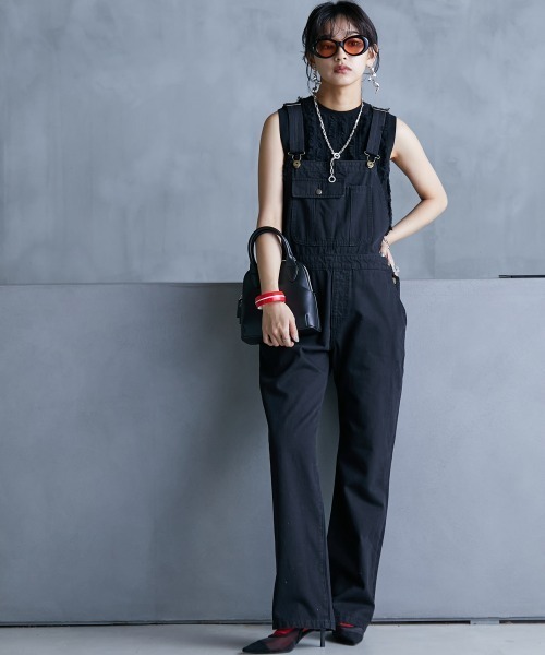 GEVS.（ジェイヴィス）の「＜大きいサイズ＞ 綿100％カットジャガードニットタンクトップ GEVS.（ニット/セーター・レディース・ブラック/オフホワイト・L/LL/3L/4L/5L）」の16枚目の写真