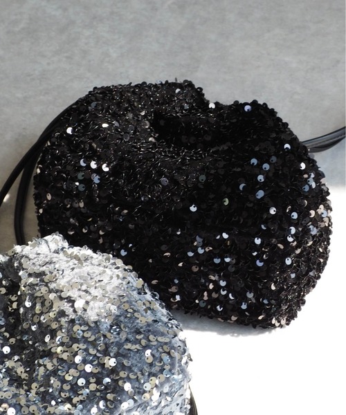 cepo（セポ）の「スパンコールキンチャクバッグ（ハンドバッグ・レディース・シルバー/ブラック・FREE）」の21枚目の写真