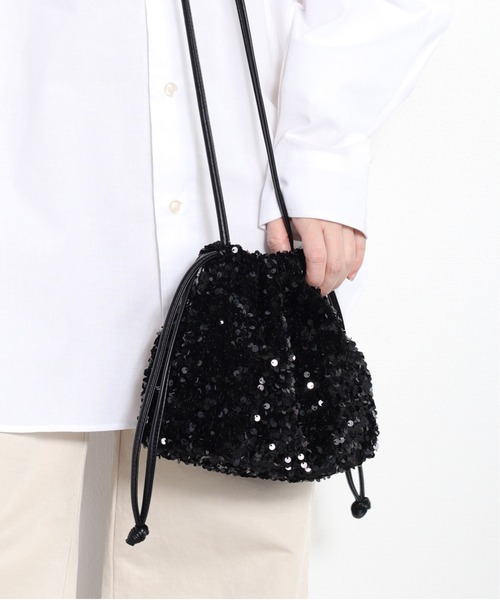 cepo（セポ）の「スパンコールキンチャクバッグ（ハンドバッグ・レディース・シルバー/ブラック・FREE）」の20枚目の写真