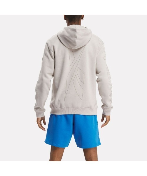 Reebok(リーボック)の「ロゴ マッシュアップ フーディー / RI LOGO MASH UP HOODIE(パーカー・メンズ・ブラック/ストーン・LARGE/MEDIUM/SMALL/XX-LARGE/X-LARGE)」の3枚目の写真