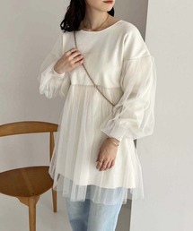 チュール重ねチュニック