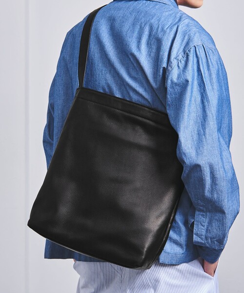 UNITED ARROWS 黒 レザー ショルダーバッグ BEAUTY＆YOUTH UNITED ARROWS ショルダーバッグ バッグ レザー