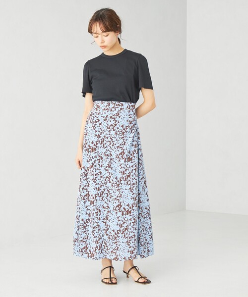 EMMEL REFINES（エメルリファインズ）の「＜EMMEL REFINES＞EM フラワープリント ギャザー フレアスカート（スカート・レディース・ライトブルー/イエロー・XS/S/M）」の7枚目の写真