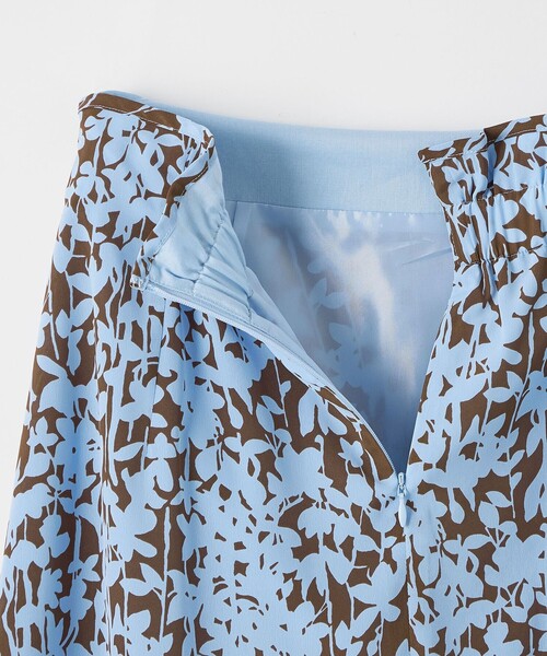 EMMEL REFINES（エメルリファインズ）の「＜EMMEL REFINES＞EM フラワープリント ギャザー フレアスカート（スカート・レディース・ライトブルー/イエロー・XS/S/M）」の20枚目の写真