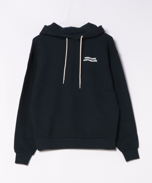 Traditional Weatherwear（トラディショナルウェザーウェア）の「WAVE PULL OVER SWEAT PARKA（パーカー・レディース・ネイビー/グレー・XS）」の2枚目の写真