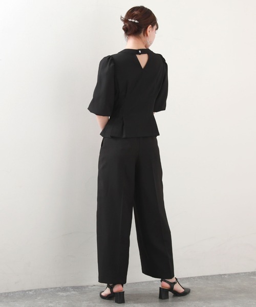 Cheek（チーク）の「バルーンスリーブペプラムブラウス（シャツ/ブラウス・レディース・ブラック/ミント/ブルー・MEDIUM）」の9枚目の写真