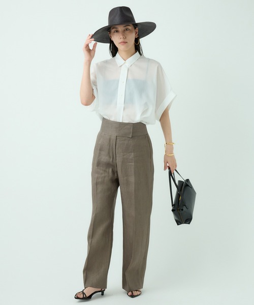 Chaos(カオス)/リネンヘリンボンストレートパンツ 【セットアップ可