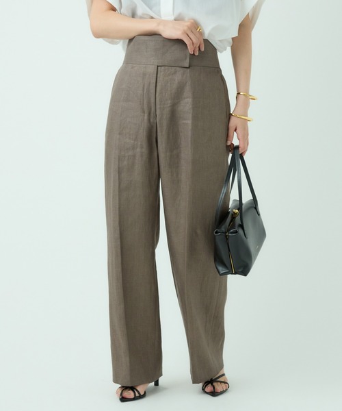 Chaos(カオス)/リネンヘリンボンストレートパンツ 【セットアップ可