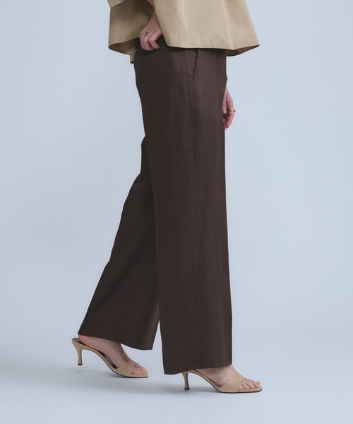 Chaos(カオス)/リネンヘリンボンストレートパンツ 【セットアップ可