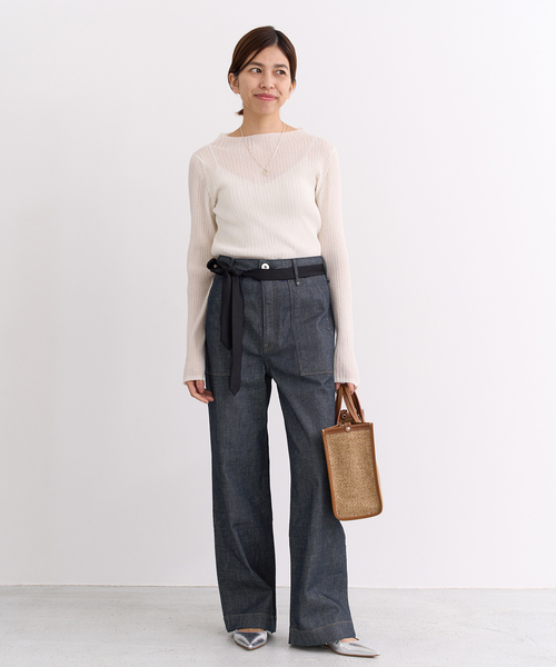 【IENA別注】アッパーハイツ THE MISS デニムパンツ 24 upper hights/アッパーハイツ】MISS ANKLE TWIST デニムパンツ