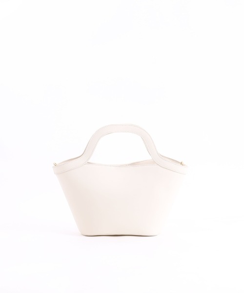 COOCO(クーコ)の「バンブー風シートxフェイクレザークリテ2WAYトートバッグ(トートバッグ・レディース・ブラック/オフホワイト・9)」の8枚目の写真