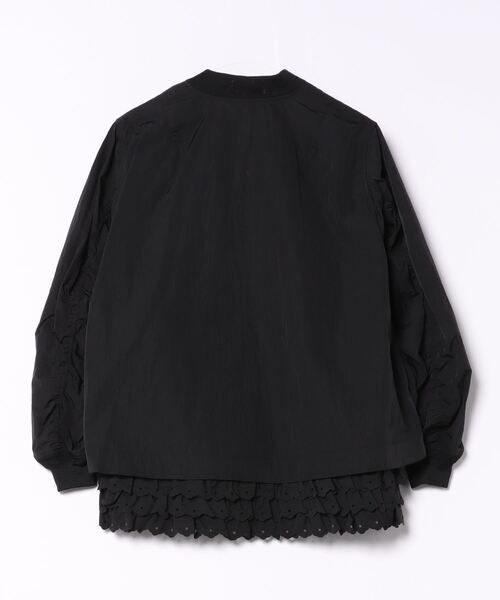 Н.A.Kハク　ヴィンテージ ヒートカットフリルジップアップブルゾン H.A.K（ハク）の「リサイクルナイロンタフタヴィンテージ ヒート