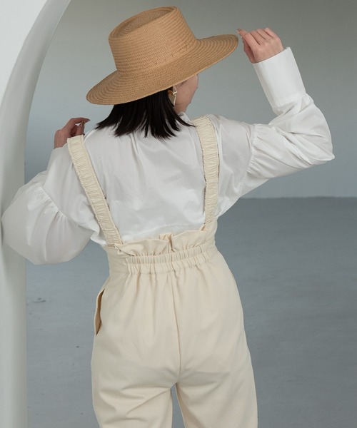 Amiur(エミレ)の「shirring strap 2way salopette / シャーリングストラップ2wayサロペット(サロペット/オーバーオール・レディース・アイボリー/チャコールグレー・SMALL/MEDIUM)」の7枚目の写真
