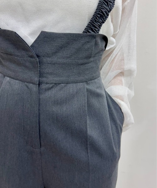 Amiur(エミレ)の「shirring strap 2way salopette / シャーリングストラップ2wayサロペット(サロペット/オーバーオール・レディース・アイボリー/チャコールグレー・SMALL/MEDIUM)」の16枚目の写真