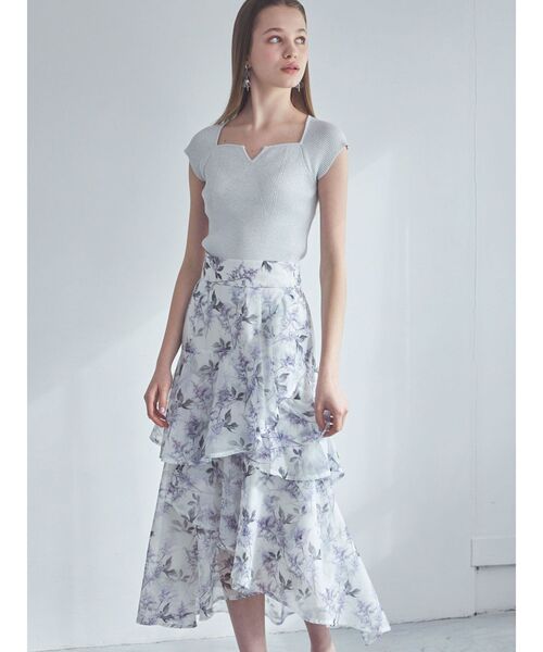 plantica（プランティカ）の「【プランティカコラボ】フラワーティアードスカート（スカート・レディース・オフホワイト/イエロー/ラベンダー・SMALL/MEDIUM）」の6枚目の写真