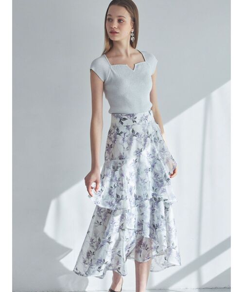 plantica（プランティカ）の「【プランティカコラボ】フラワーティアードスカート（スカート・レディース・オフホワイト/イエロー/ラベンダー・SMALL/MEDIUM）」の8枚目の写真