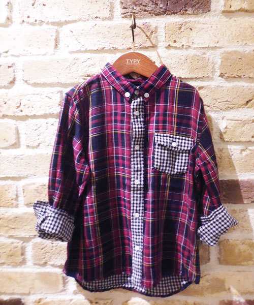 CIAOPANIC TYPY（チャオパニックティピー）の「ダブルガーゼボタンダウンシャツ（シャツ/ブラウス・キッズ・ホワイト/その他20・135/105/95/125/115）」の2枚目の写真