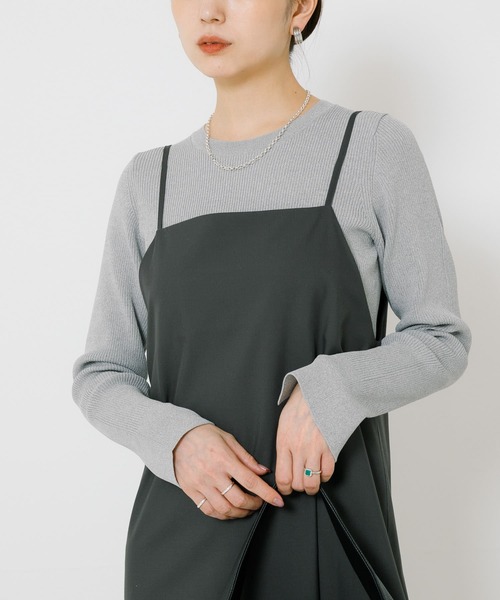 【⭐️】UN3D スリットスリーブニット　グレー URBAN RESEARCH（アーバンリサーチ）の「スリットスリーブニット