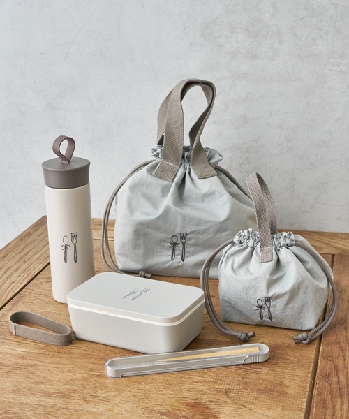 CUISINE HABITS（クイジーヌハビッツ）の「クイジーヌハビッツ ランチ箸セット 18cm（お弁当箱・レディース・グレー/ベージュ・0）」の4枚目の写真