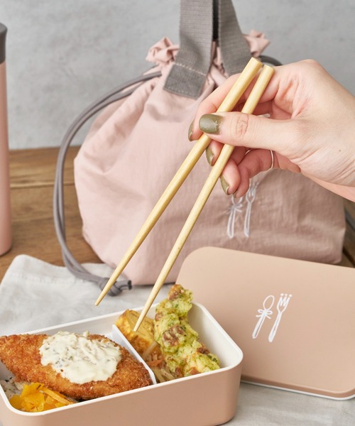 CUISINE HABITS（クイジーヌハビッツ）の「クイジーヌハビッツ ランチ箸セット 18cm（お弁当箱・レディース・グレー/ベージュ・0）」の8枚目の写真