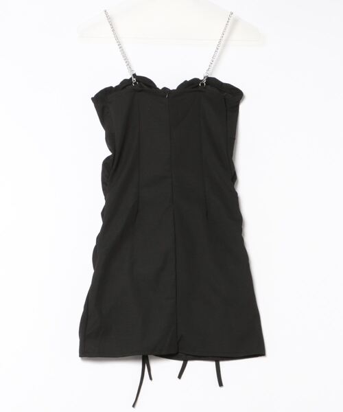 Mayree（メイリー）の「【Mayree】サイドシャーリング ミニキャミワンピース（ワンピース・レディース・ブラック・SMALL/MEDIUM/LARGE）」の5枚目の写真