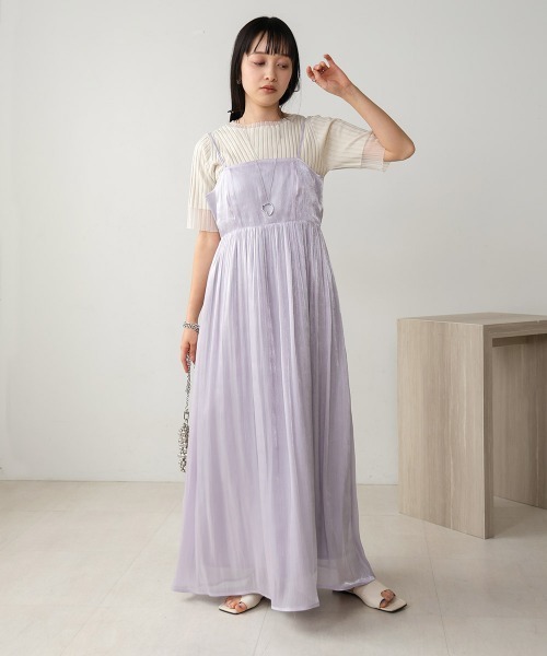 セール】【S・Mサイズ展開】シアーキラキラキャミワンピース