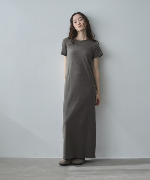 TALL/2Tサイズあり】カットリブハーフスリーブワンピース（ワンピース