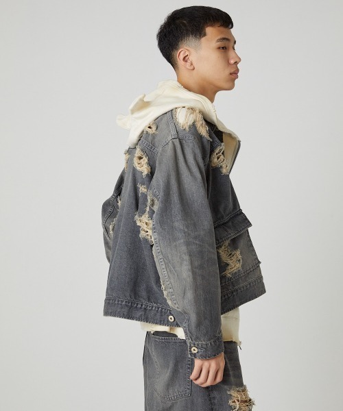 ディオールメン 2019SS BORO刺繍デニムジャケット 44 2025年最新Dior Homme メンズ Gジャン・デニムジャケットの人気