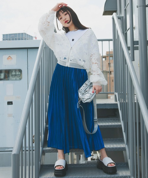 【Narcissus】メタリックカラープリーツスカート