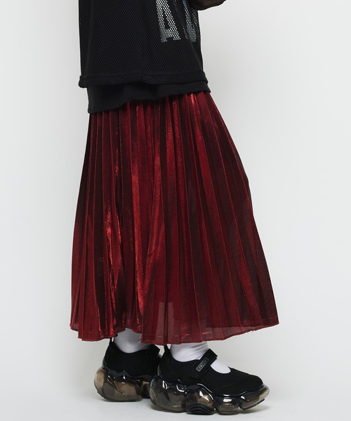 【Narcissus】メタリックカラープリーツスカート