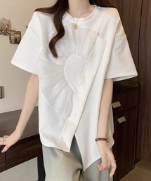 激安SALE開催中/フラワーチュールドッキングTシャツ