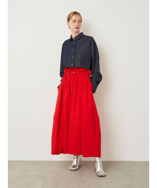 ELENDEEK（エレンディーク）の「クロップドシャツブラウス（シャツ/ブラウス・レディース・オフホワイト/インディゴブルー・FREE）」の17枚目の写真