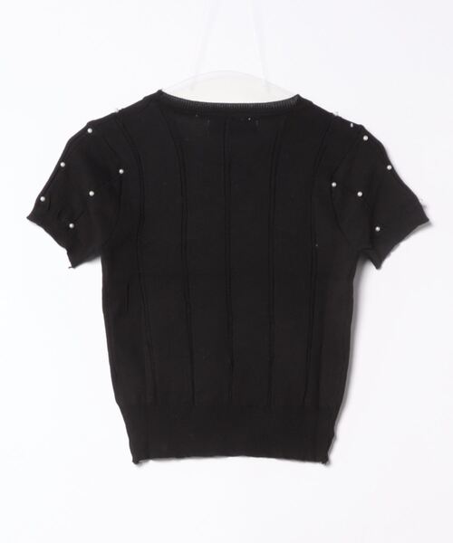 Jasmine Grandiflorum(ジャスミングランディフローラム)の「【Jasmine】パワショルパールニット半袖トップス (SS)(Tシャツ/カットソー・レディース・ブルー/ブラック/イエロー/ホワイト/ピンク・FREE)」の6枚目の写真