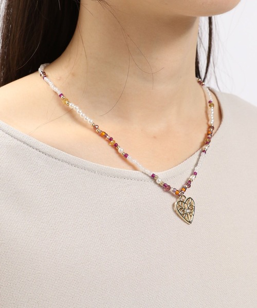 GLOBAL WORK Smile Seed Store(グローバルワーク スマイルシードストア)の「ハートビーズネックレス/111161(ネックレス・レディース・シルバー/ゴールド・FREE)」の14枚目の写真