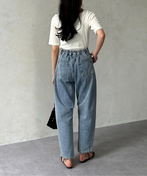 Thevon(ゼボン)の「ランダムリブホルターネック5分袖プルオーバー(Tシャツ/カットソー・レディース・アイボリー/ブラック/グリーン・FREE)」の8枚目の写真