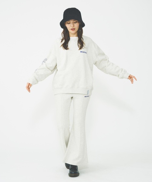 MILKFED.（ミルクフェド）の「FLARE SWEATPANTS（スウェットパンツ・レディース・ブラック/ブラウン/オートミール・S/M）」の12枚目の写真