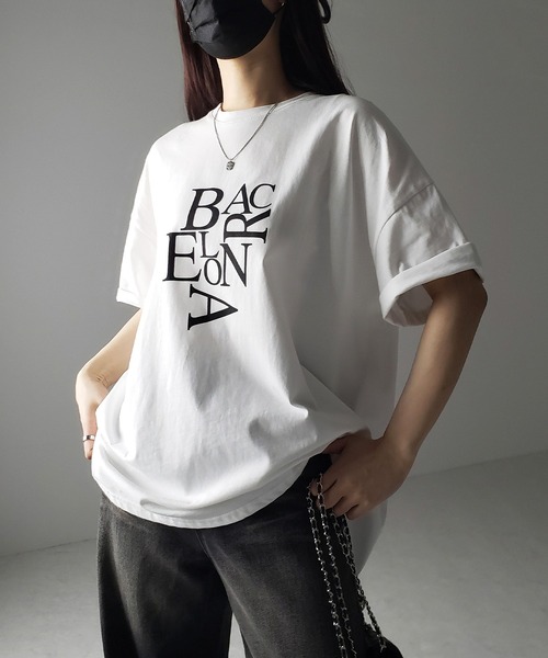 me+em select（ミームセレクト）の「【 ４color 】BACロゴレタリングビッグＴシャツ ／ BAG logo lettering big Tee（Tシャツ/カットソー・レディース・グレー/ホワイト/ブラック/ダークグレー・FREE）」の18枚目の写真