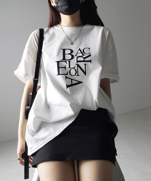me+em select（ミームセレクト）の「【 ４color 】BACロゴレタリングビッグＴシャツ ／ BAG logo lettering big Tee（Tシャツ/カットソー・レディース・グレー/ホワイト/ブラック/ダークグレー・FREE）」の11枚目の写真