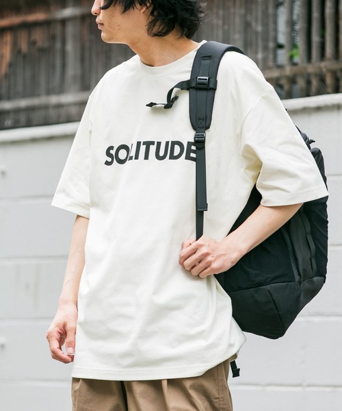 EKAL（エカル）の「『UR TECH ひやサラクール』SOLITUDE T-SHIRTS（Tシャツ/カットソー・メンズ・ブラック/オフホワイト・MEDIUM/LARGE）」の2枚目の写真