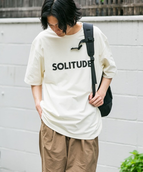 EKAL（エカル）の「『UR TECH ひやサラクール』SOLITUDE T-SHIRTS（Tシャツ/カットソー・メンズ・ブラック/オフホワイト・MEDIUM/LARGE）」の3枚目の写真