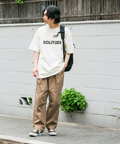 EKAL（エカル）の「『UR TECH ひやサラクール』SOLITUDE T-SHIRTS（Tシャツ/カットソー・メンズ・ブラック/オフホワイト・MEDIUM/LARGE）」の5枚目の写真